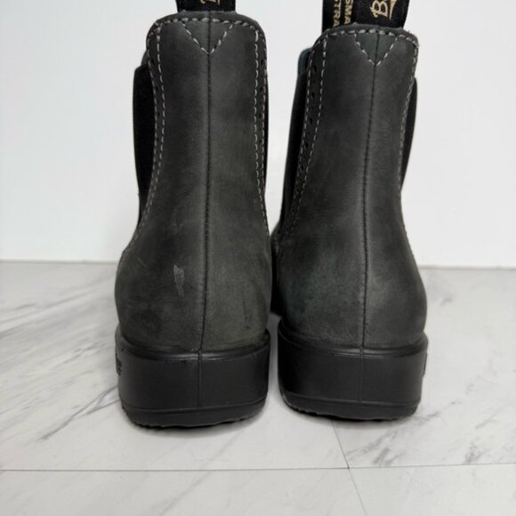 Blundstone 1630 Rustic Black Gray Chelsea Leather Boot 3.5 / 6.5 - Picture 4 of 16